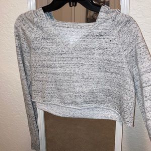 Cropped Fleece Hoodie